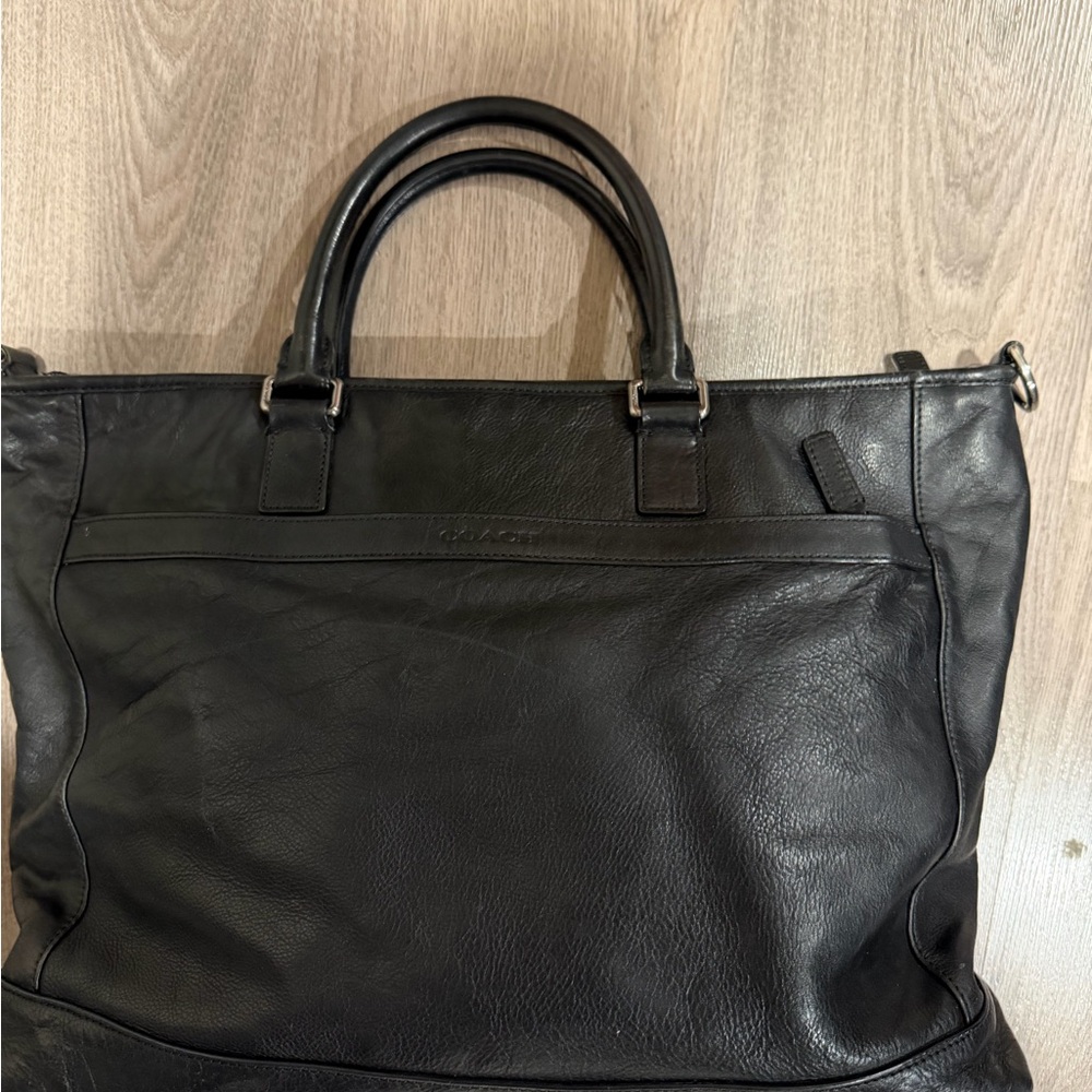 Coach Black Leather Men's Briefcase